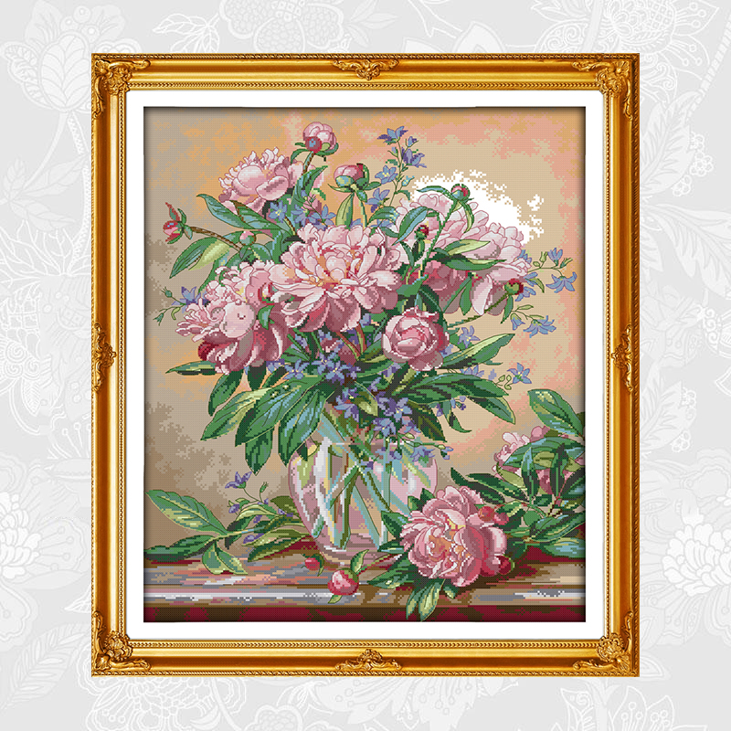 Needlework, Vase Series Counted DIY Cross Stitch kits 11CT 14CT Painting Crafts Home Decor Gift Art Factory Wholesale