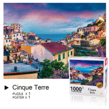 Cinque Terre Jigsaw Puzzles for Adults and Kids 1000 Pieces Photographic Puzzles