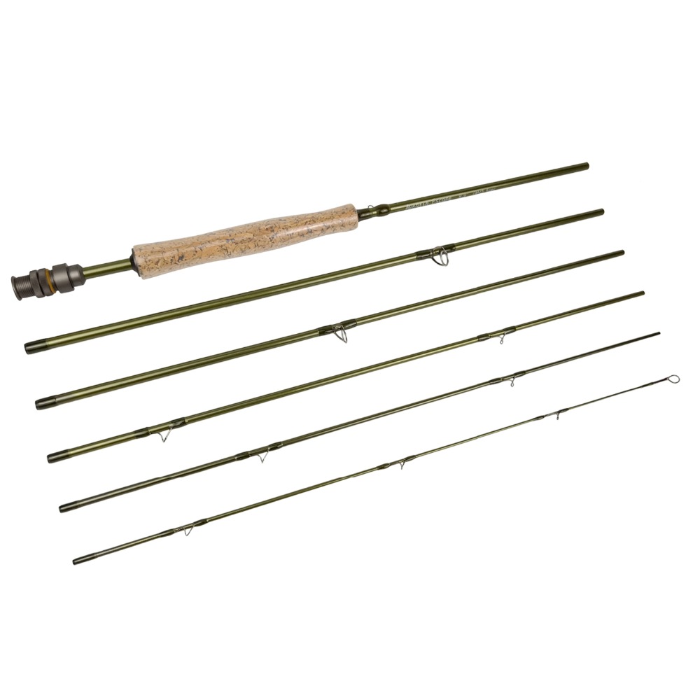 Aventik Travel Fly Fishing Rods IM8 24T 100% Carbon Fiber Fast Action Light Fly Rods Pink Camo Green Color Fishing Rod