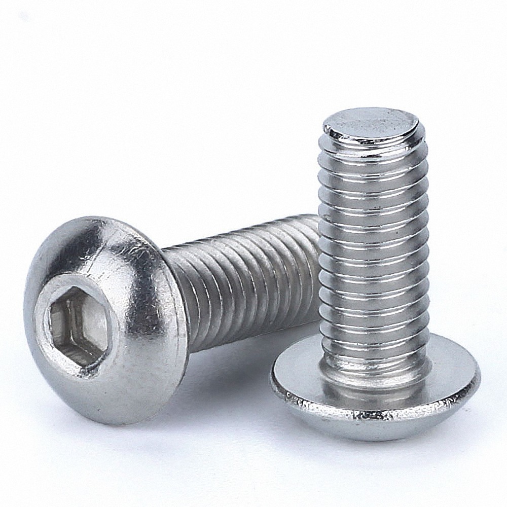 M6 M8 DIN7380 Button Head Screw Hexagon Socket Allen Key Bolts A4 Marine Grade 316 Stainless Steel 8 10 12 14 16 20 25 30-100mm