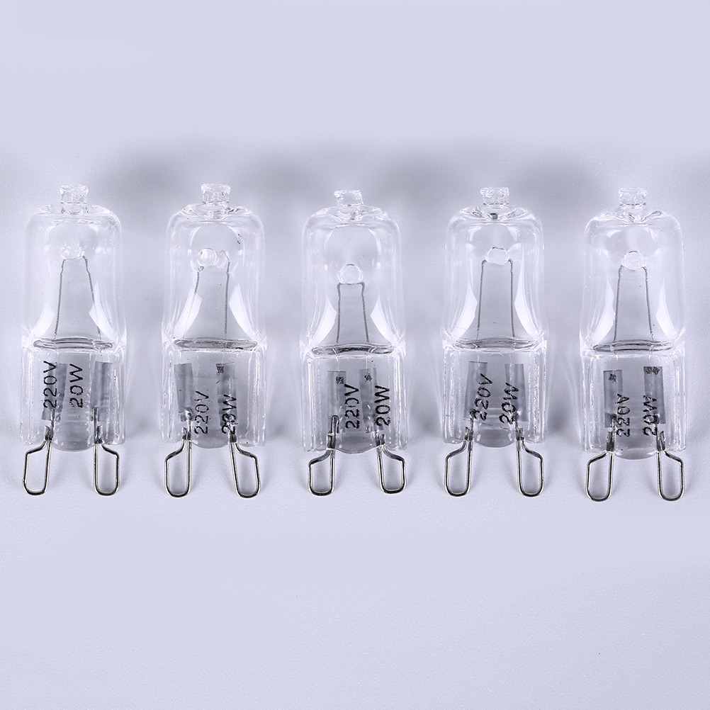 G9 Halogen Bulb 20W/40W/60W 220V 2900K 5pcs/lot Dimmable Warm White For Wall Lamp Clear Glass Each With An Inner Box