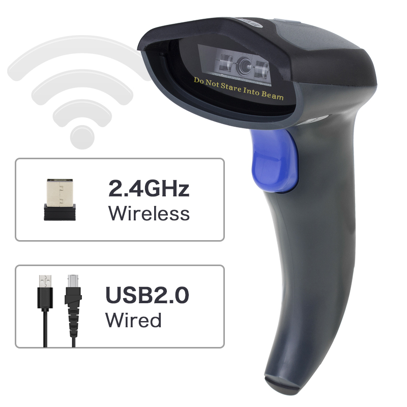 NETUM W6 Wireless CCD Barcode Scanner (2.4GHz Wireless & USB2.0 Wired) for Mobile Screen Payment bar code scanner