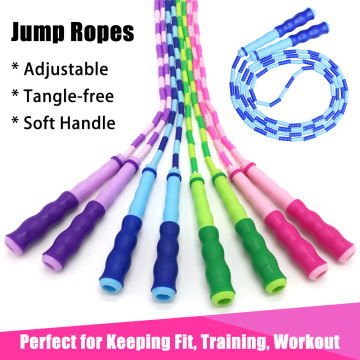 1PC Creative Soft TPU Beads Skipping Rope Nylon Jump Rope for Adult Kids Indoor Sport Workout Keeping Fitness Training Equipment