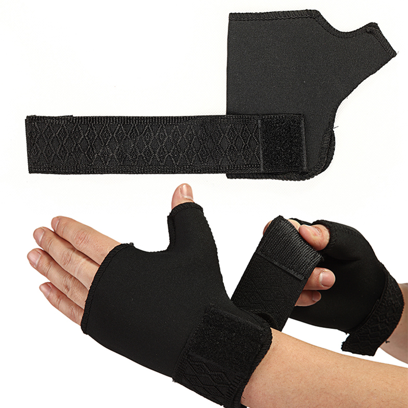 1 pair Sport Support Brace Gym Protector Palm Wrist Thumb Hand Wrap Glove Sports Safety Protector Bandage Fitness Equipment New