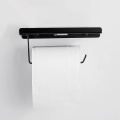 Bathroom Toilet Tissue Paper Holder Rack with Shelf Towel Resistant Wall Mounted Kitchen Roll Corrosion Paper Smooth Rack