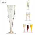 5Pcs Champagne Cocktail Wine Flute Plastic Drink Cup Marriage Party Decoration Cup Wedding Toasting Glasses New Year Feast Decor