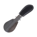 12*3.5cm Shoe Horn Stainless Steel Foldable PU Leather Handle Easy to Carry Quality Durable Shoehorn For Men Women Shoes