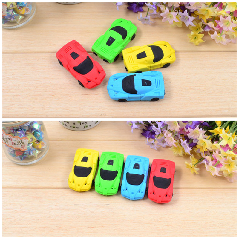 2020 Hot Selling Students Creative And Practical Children's Stationery Random Colors Cool Sports Car Eraser Exquisite Beautiful