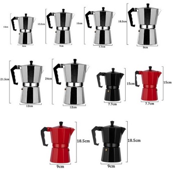 Aluminum Coffee Maker Mocha Espresso Percolator Pot Durable Home Office Durable Espresso Maker Practical Moka Coffee Pot