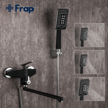 Frap Black Shower Faucets Bathtub Faucet Single Holder Long Nose Bathroom Faucet Bath Mixer Tap F2257