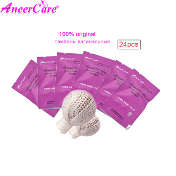 24pcs Feminine tampon medicine vaginal tampons swabs yoni pearls swab tampon for women discharge toxins gynecological cure care