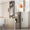 CTHome Aluminium Alloy Black Door Handles Balcony Bedroom Kitchen Door Pulls Silver White Furniture Handle Door Hardware knobs