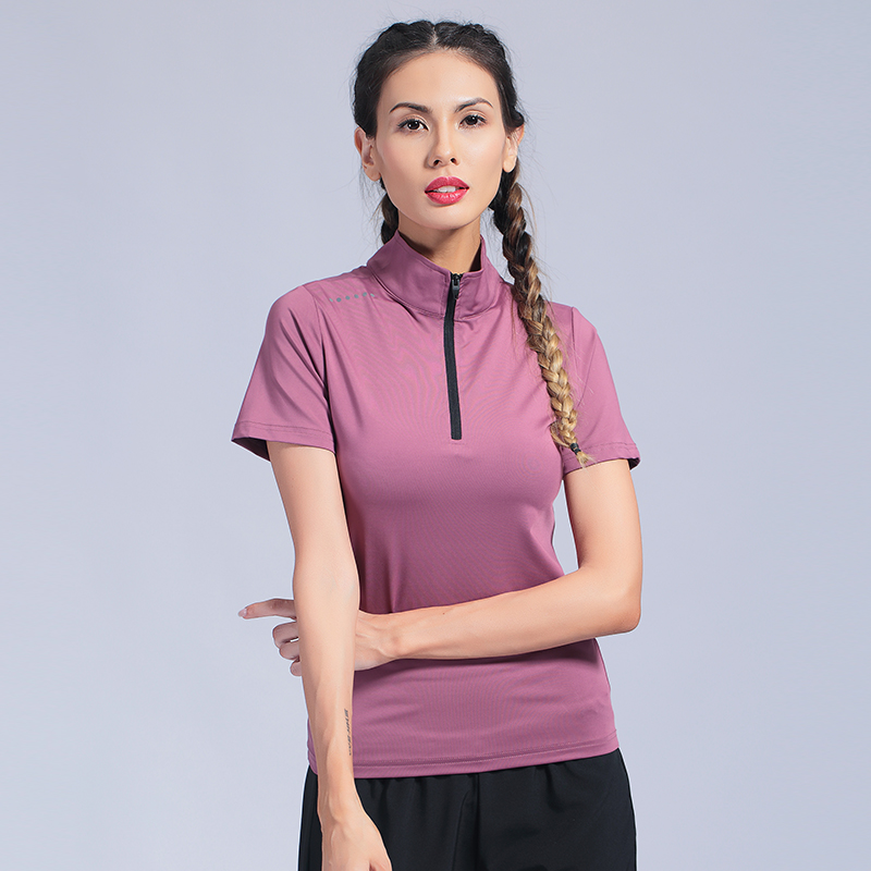 Woman Running Compression Shirt Outdoor Sports Fitness Tee 2019 Fast Dry Night Short Sleeve Yoga Woman Training Top