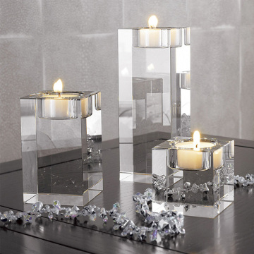 Crystal Candle Holders European Upscale Candlestick Table Romantic Candle sticks Wedding Centerpieces for Home Decoration