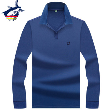 Solid Color Men's Polo Shirt Long Sleeve Autumn Pullovers Cotton Tops Tees Tace & Shark Brand Polo Shirts for Men