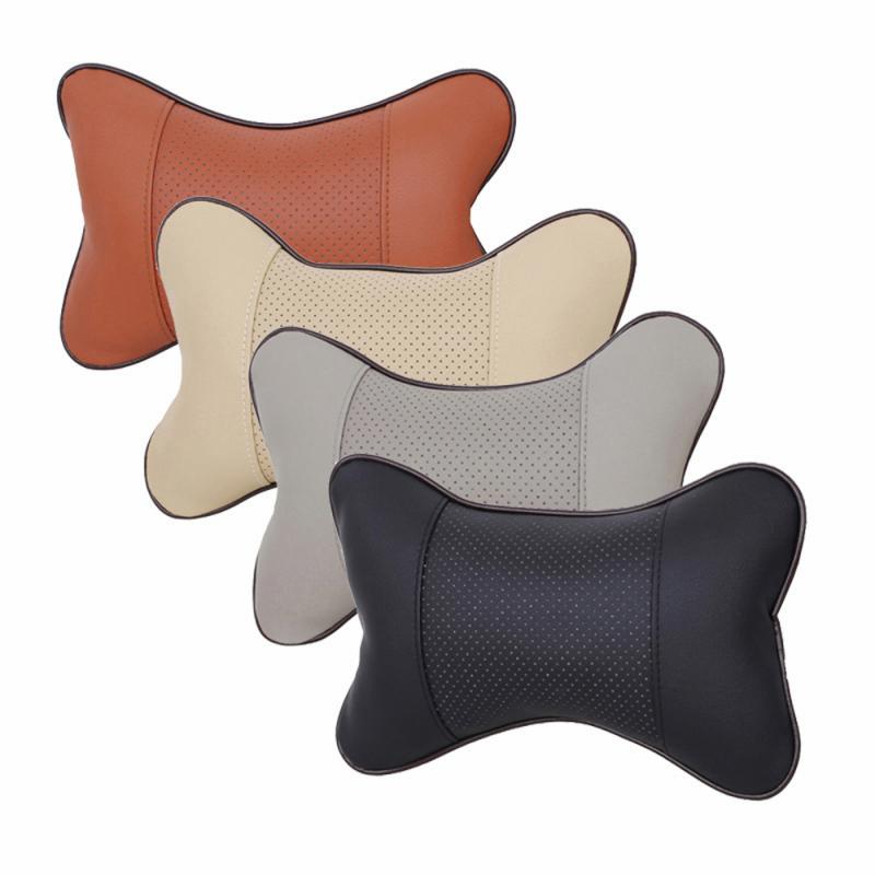 Car Neck Pillows PVC Leather Head Support Protector Universal Car Neck Rest Headrest Cushion Pillow Easy Install And Clean