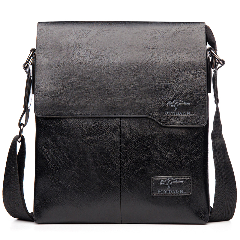 Luxury Brand Vintage Messenger Bag Men Leather Crossbody Bags For Men Business Shoulder Bag Male Black Casual Sling Bag For IPAD