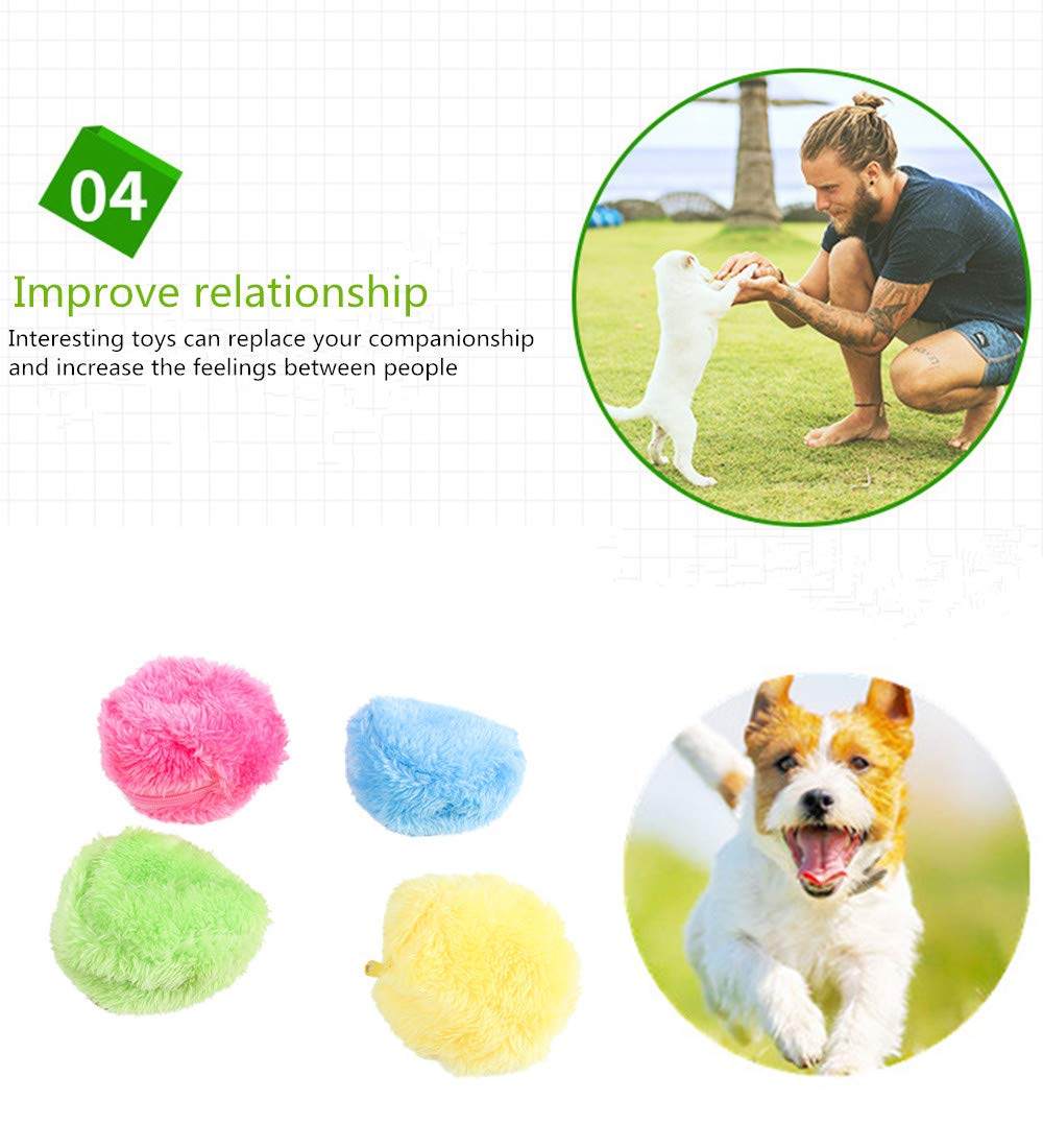 Pet Dog Cat Electric Toy Ball Magic Roller Ball Toy Automatic Roller Ball Magic Ball Dog Cat Pet Toy Supplies Battery Needed
