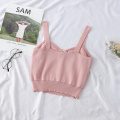 HELIAR 2021 Summer Women Tank Tops Club Sexy Zipper Crop Top Girlish Knitting Camisole Ladies Sleeveless Solid Simple Camis