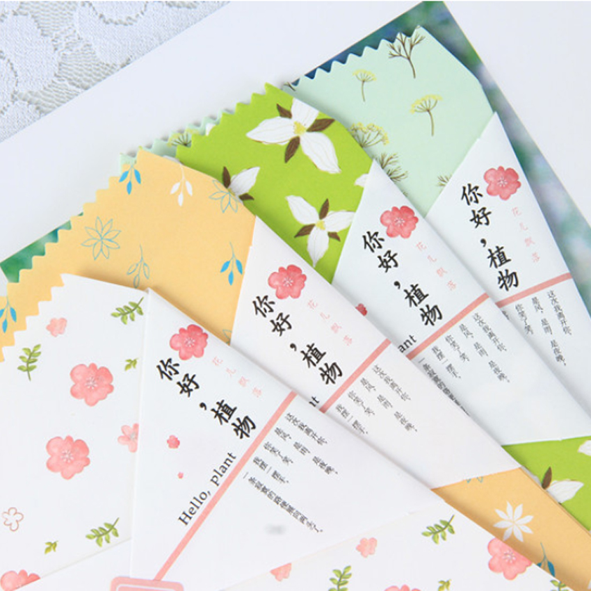 10pcs/lot Hello Plant Series Paper Envelope Greeting Card Cover Stationary Storage Bag Office School Supplies 85x195mm