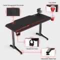 43/47/55 Ergonomic Gaming Desk E-sports Computer Table PC Desk Gamer Tables Workstation with USB Gaming Handle Rack&Mouse Pad