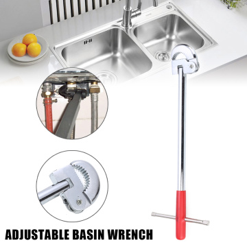 11inch T Type Adjustable Basin Wrench Tap Steel Sink Spanner Plumbers for Plumbing Tool