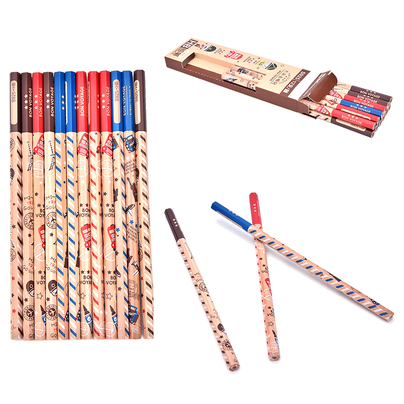 12pcs Standard Pencil Cartoon HB Psencils For Drawing Lapices Stationery Office School Supplies