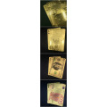 Euro US dollars Style Waterproof Plastic Playing Cards Gold Foil Poker Golden Poker Cards 24K Gold-Foil Plated Playing Cards Pok