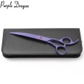 7" Purple Dragon Violet Stainless Dog Grooming Scissors Kit Straight Shears Thinning Shears Animal Shears Pets Shears Set Z3103