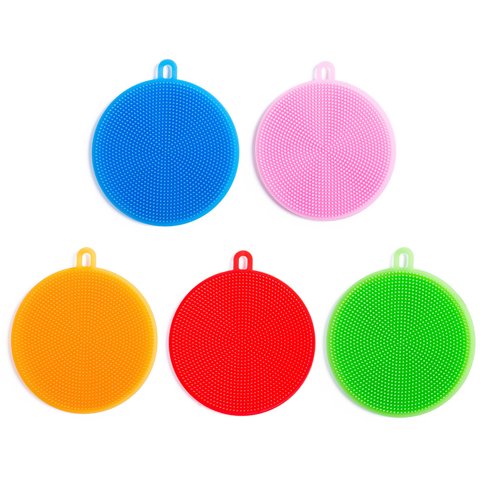 1pc Magic Silicone Dish Washing Brush Pad Pot Kitchen Multifunction Scouring Pan Wash Brushes Kitchen Cleaner Washing Tool