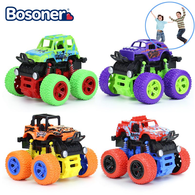 Four-wheel drive Kids Cars Toys Truck Inertia SUV Friction Power Vehicles Children Boy Super Cars Blaze Truck Children Gift Toys