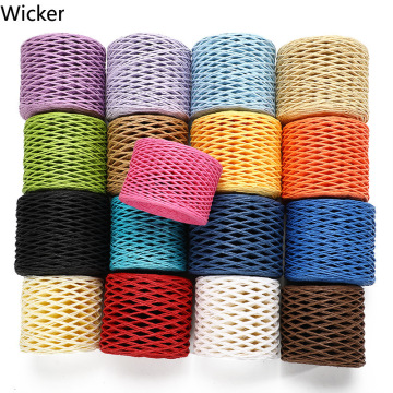 200 M/roll Twist Straw Yarn for Hand Crocheting Hat Bag Handmade Crafts Eco-friendly Organic Straw Rope for Flower Cake Wrapping