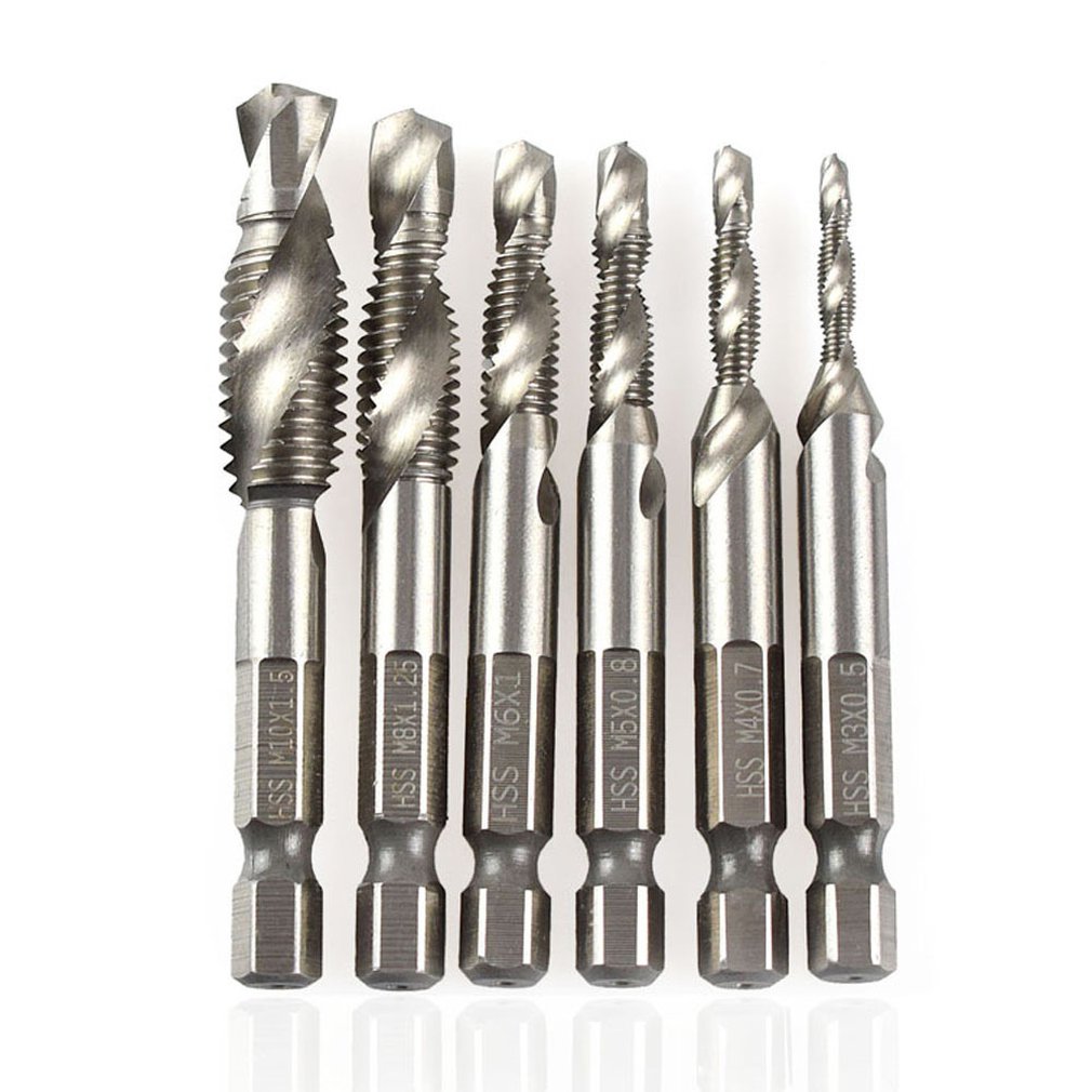 Titanium Coated HSS Drill Bit Set for Metal Power Tools Twist Drill Accessories Hex Shank Woodworking Tool Optional Size