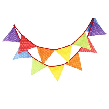 3.2m 12 Flags RainBow Banner Pennant Cotton Cloth Bunting Banner Booth Props Photobooth Birthday Party Decoration Wedding Deco
