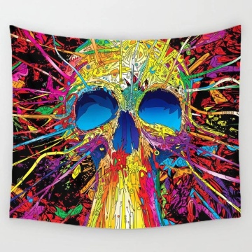 Melting Skull Tapestry Printed Wall Hanging Tapestry Polyester Tapestry