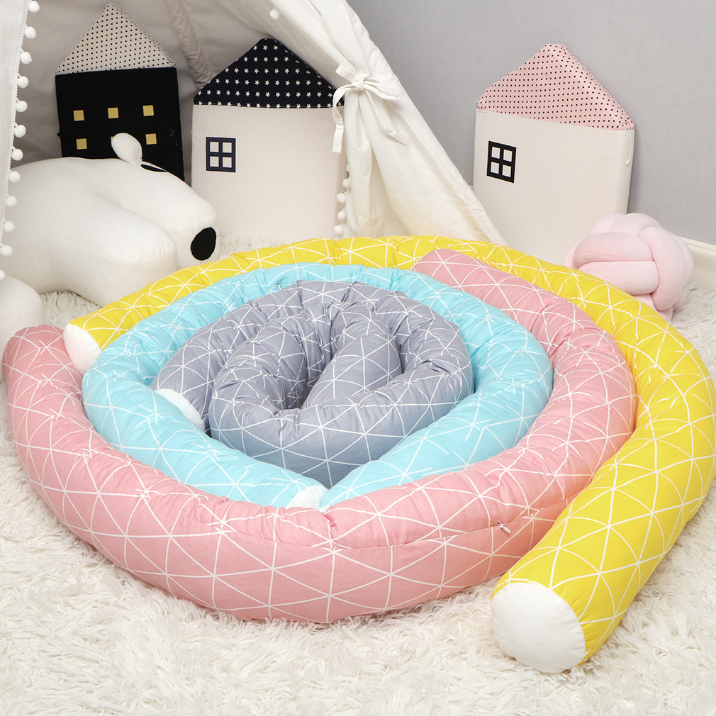 Baby Bed Bumper Safe Long Pillow Anti-collision Cot Pillow Crib Bumper For Baby Cushion Bumper Protector Room Decor Baby Bedding
