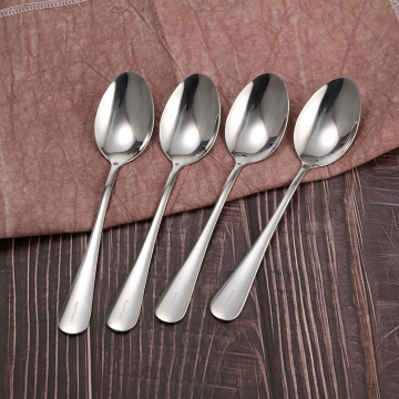 4pcs Stainless Steel Spoon 8 Inch Dinner Spoon SS18/10 Food Grade Dessert Spoon with Mirror Polishing Tableware Sets