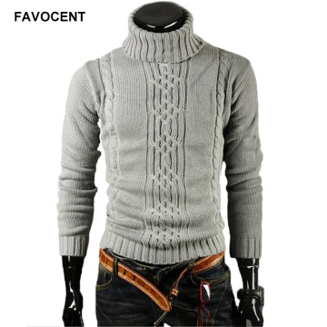 FAVOCENT Male Sweater Pullover Men 2020 Male Brand Casual Slim Sweaters Men Solid High Lapel Jacquard Hedging Men'S Sweater XXL