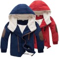 2-10 Year Plus velvet Warm Boys Jacket Cotton Thick Hooded Coat For Boys Winter Boys Outerwear Kids Christmas gifts Clothes