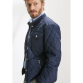 water repellent MEN'S QUILTED JACKET - navy