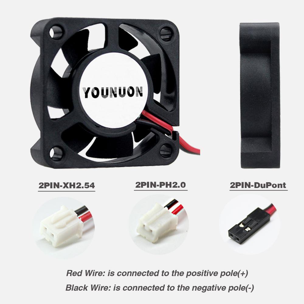 2 Pieces 5V 12V 24V 4010 40mm Cooling Fan 3D Printer Cooling Fan DC Brushless Fan Sleeve/Ball Radial Fans 40x40x10mm Fan