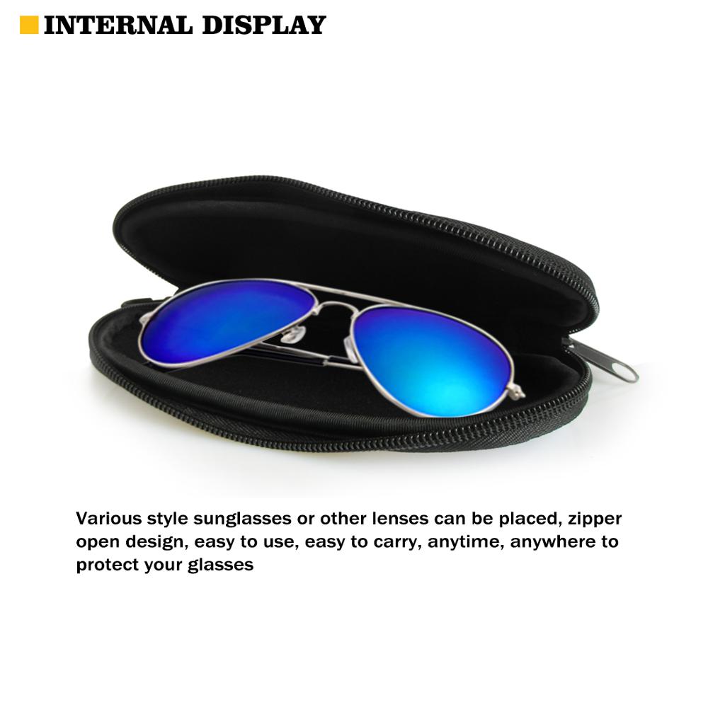 Printing Corgi Dog Sunglasses Soft Case Ultra Light Neoprene Zipper Eyeglass Case Glasses Bag with Belt Clip Easy to Carry
