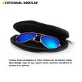 Printing Corgi Dog Sunglasses Soft Case Ultra Light Neoprene Zipper Eyeglass Case Glasses Bag with Belt Clip Easy to Carry