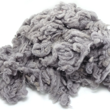 Free shipping Peru alpaca Curly Fiber for Wool Felt Gray 50g (Needle Felting) especially for Poodle/Bichon and Sheep