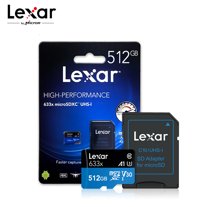 Lexar Micro SD Card 128GB 633x 256GB Memory Card 512G High Speed up to Max 95M/s 64GB Class10 TF Card 32GB Flash Card for tablet