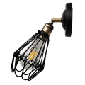 Iron black mini wall lamp for indoor lighting