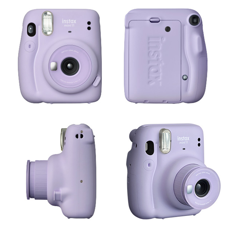 Fujifilm Instax Mini 11 Instant Camera Pink/Blue/Gray/White/Purple + 20 White Film + Crystal Case Bag + Album + Accessories Set