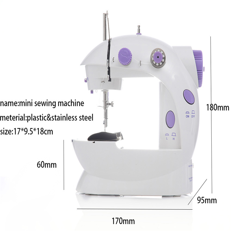 Electric Mini Sewing Machine For Home Hand Machine Sew Lock Stitch Adjustment With Light Handheld Portable mini Sewing Machine