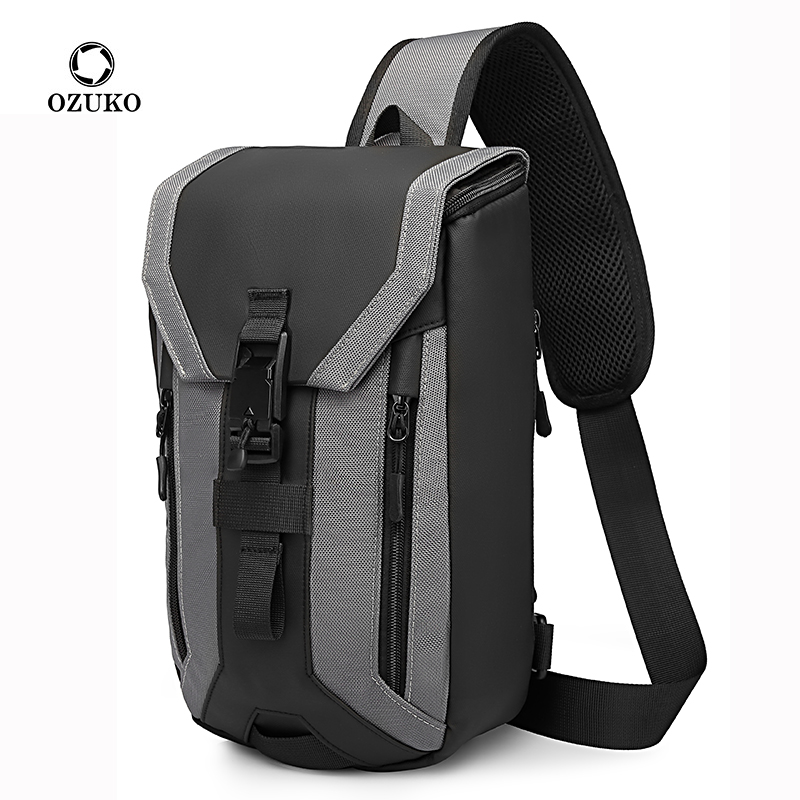 OZUKO Brand 2020 New Men Anti-theft Crossbody Bag 9.7 inch IPAD High Quality Waterproof Male Sling Shoulder Messenger Bag Chest