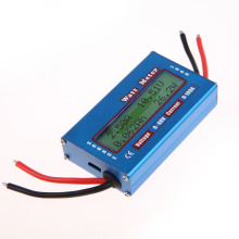 Simple DC Power Analyser Watt Volt Amp Meter 12V 24V Solar Wind Analyzer With Two-Line LCD Display For Measuring Power Flow